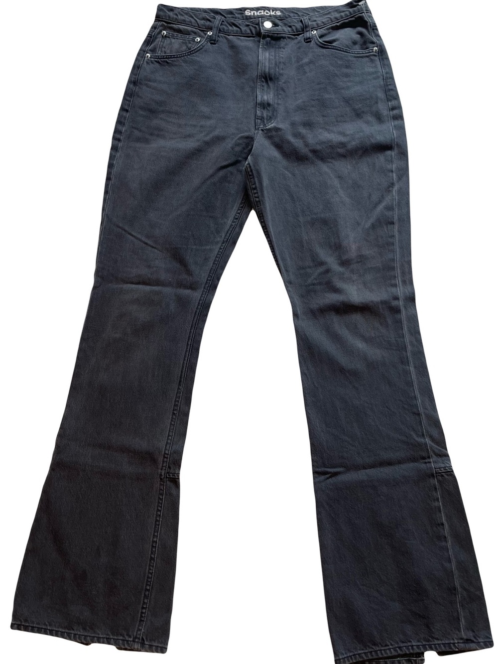 Mother Black Wash High Rise Flare Jeans Y2K Grunge 90s Revival Indie Sleaze Dark